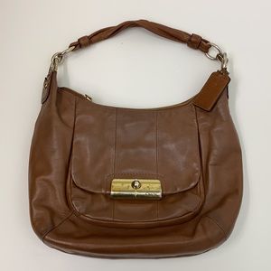 Coach Kristen Chestnut Leather Hobo Bucket Purse